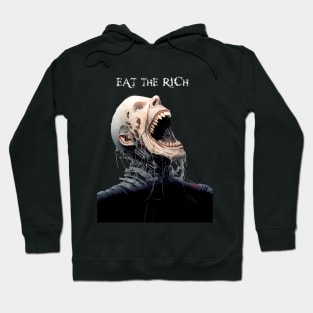 Eat The Rich 1: Working Toward a Level Playing Field for ALL on a Dark Background Hoodie